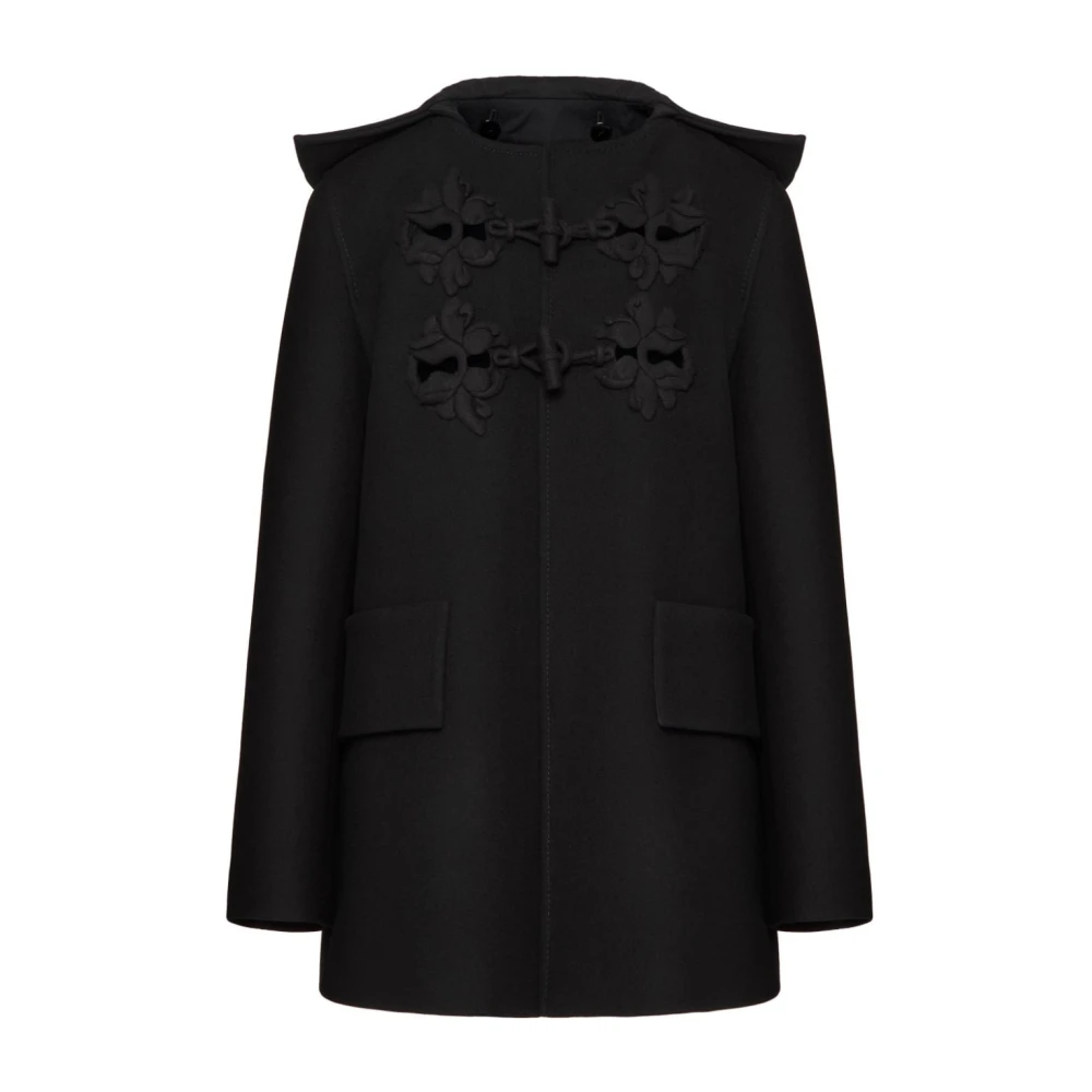 Valentino Garavani Zwarte Parka Jas voor Vrouwen Black Dames