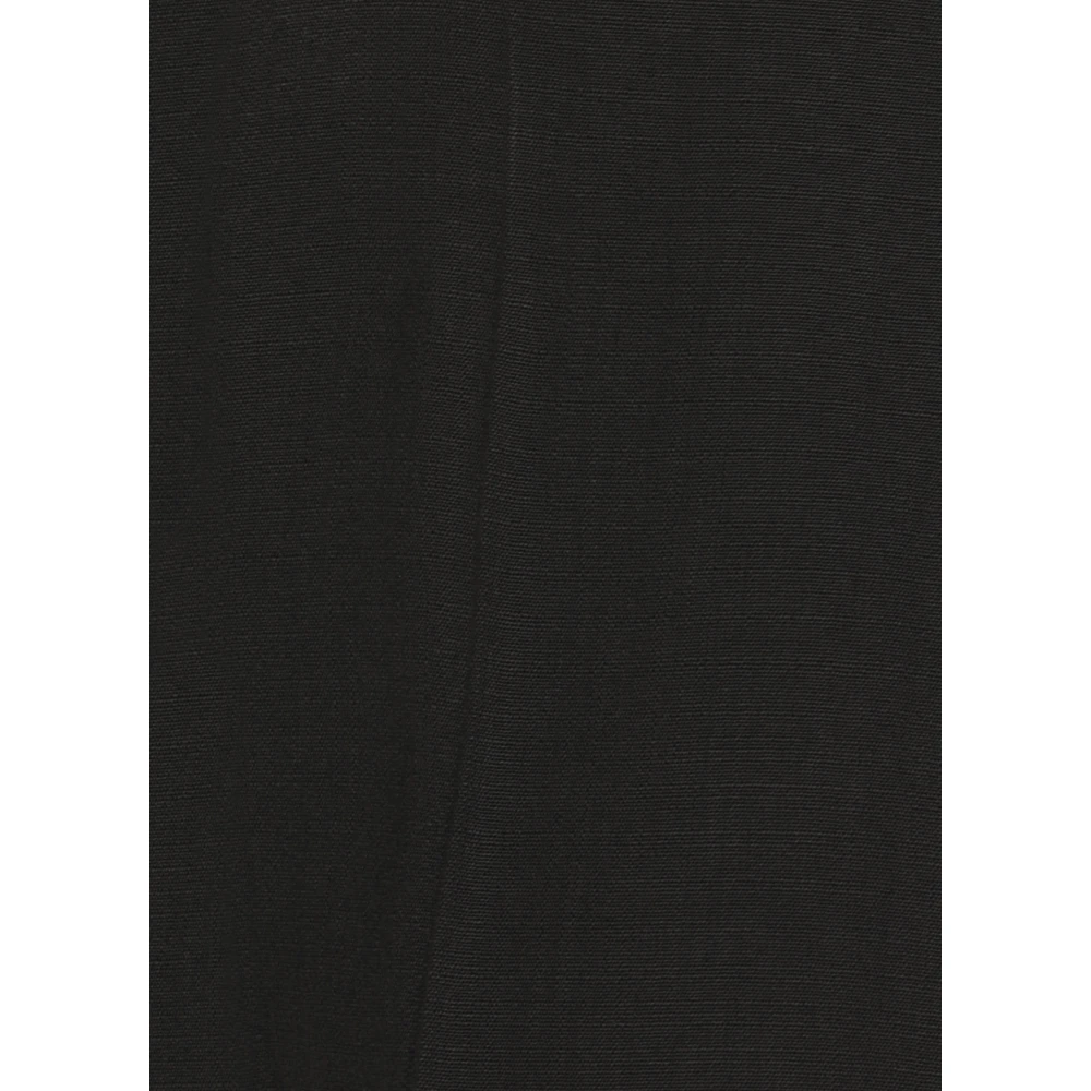 Jil Sander Zwarte zijden broek voor vrouw Black Dames