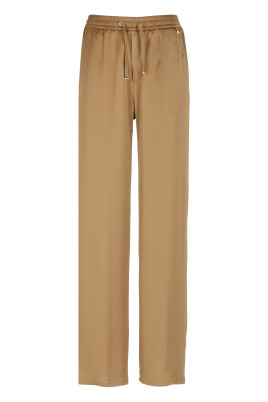 brown-elastic-waist-pants-for-women