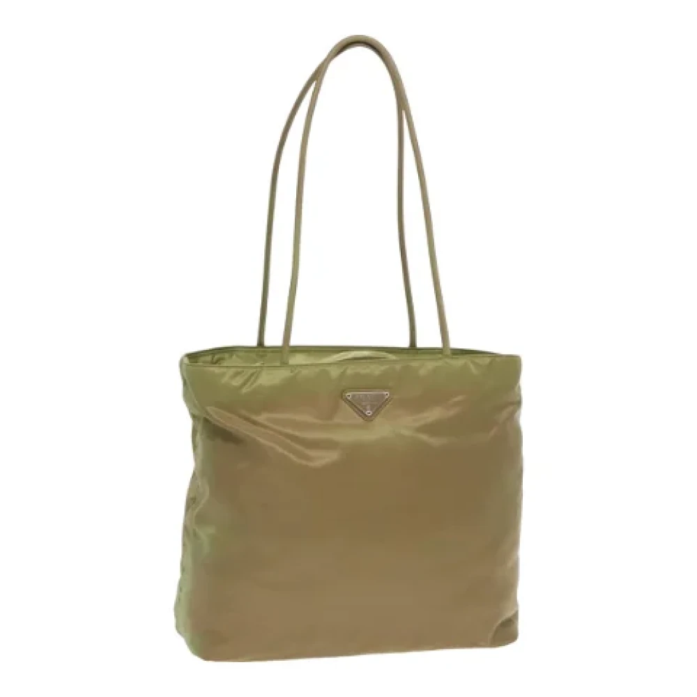 Prada Vintage Pre-owned Nylon prada-bags Green Dames