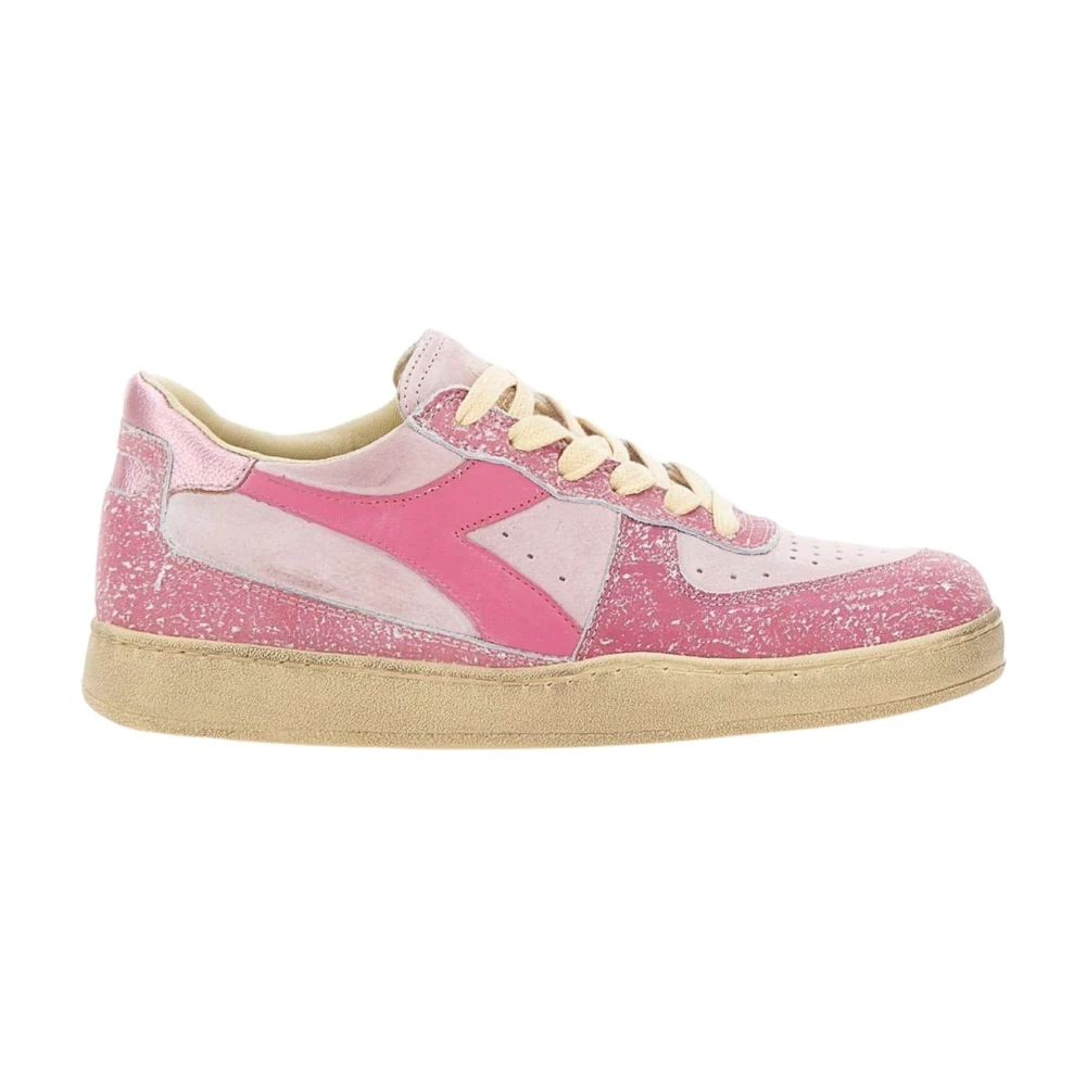 Diadora Women's Pink Vintage Basketball Trainers - Sneakers - 3 Uk - Shoes