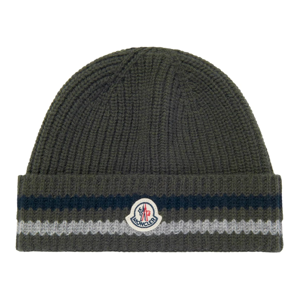 Moncler Boys Green Hats & Caps, 6 Y, Wool Beanie Hat