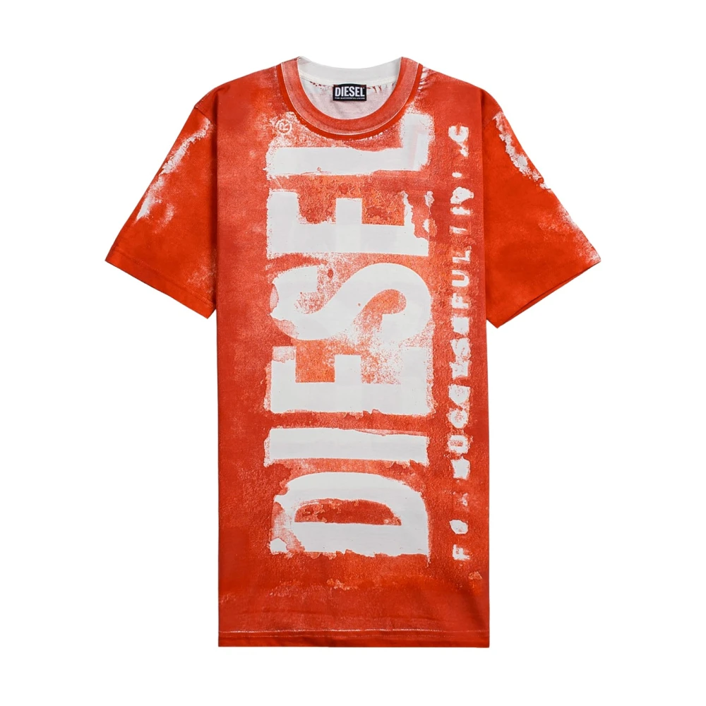 Diesel T-Shirt, Klassisk Stil Red, Herr