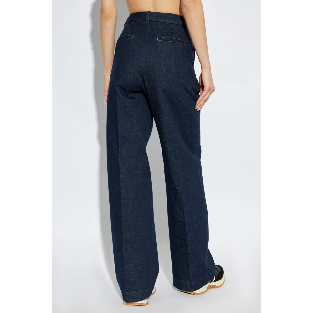 Moncler Straight cut jeans Blue Dames