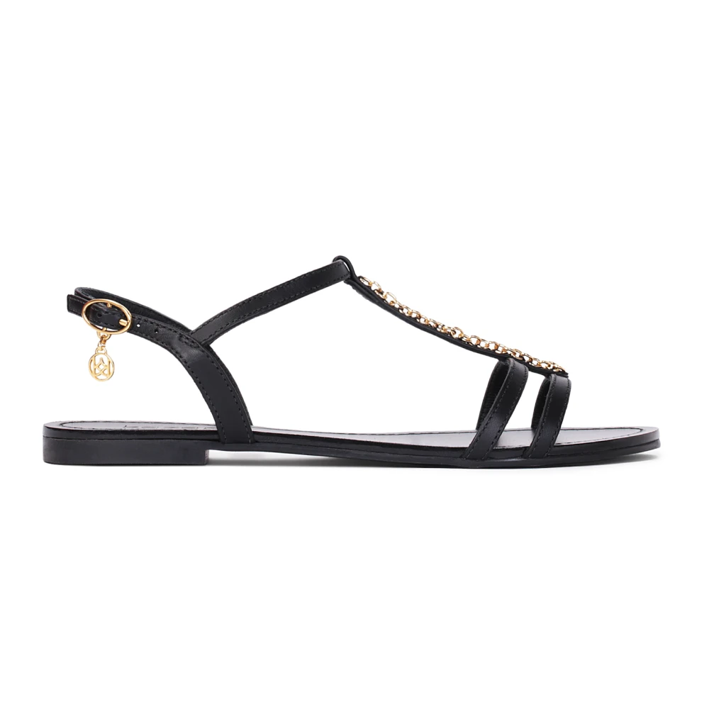 Kazar Mujer Negro - Sandalias Planas De Cuero - Shoes - 41 Eu