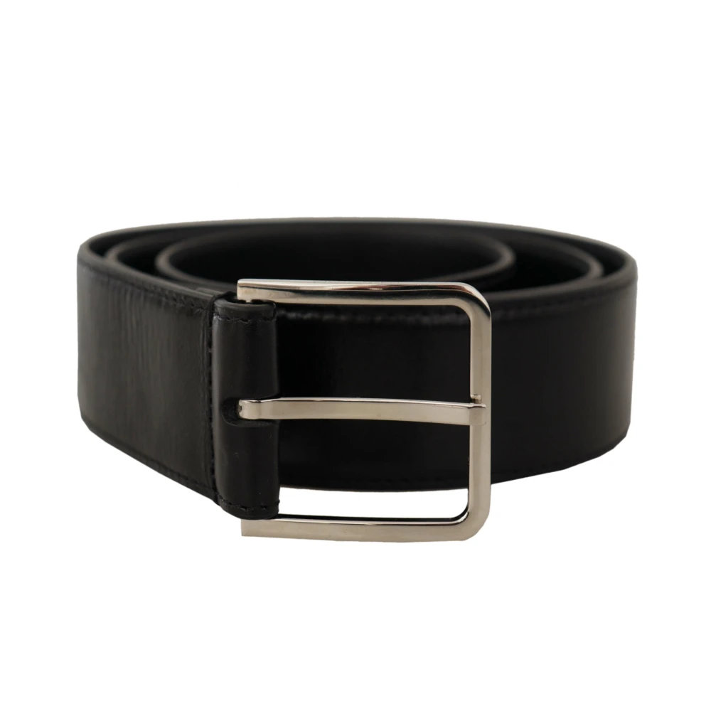 Dolce & Gabbana Women's Black Elegant Leather Belt With Metal Buckle