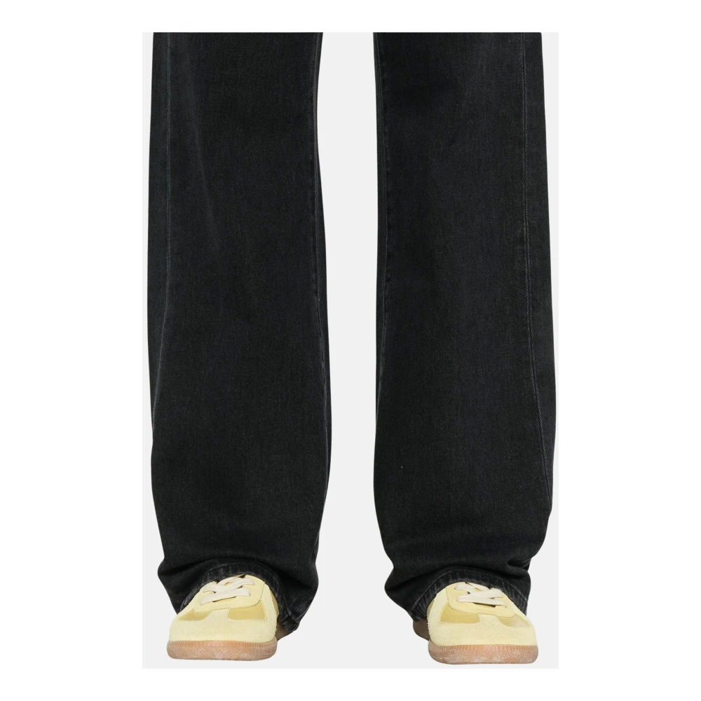 7 For All Mankind Wijde Broek Zomerse Stijl Black Dames