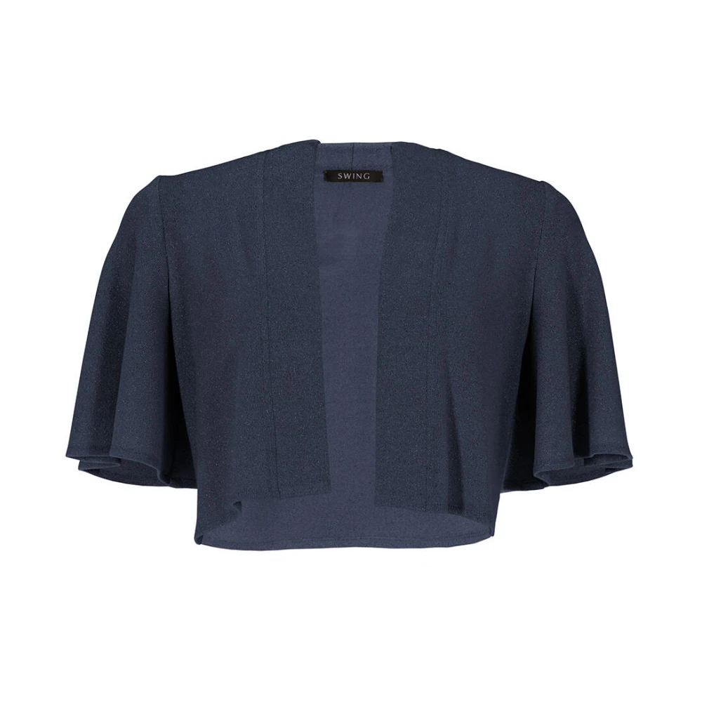 Swing Jersey Bolero met wijde mouwen Blue Dames