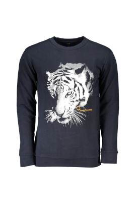 sweatshirt-en-coton-bleu-avec-logo-imprime