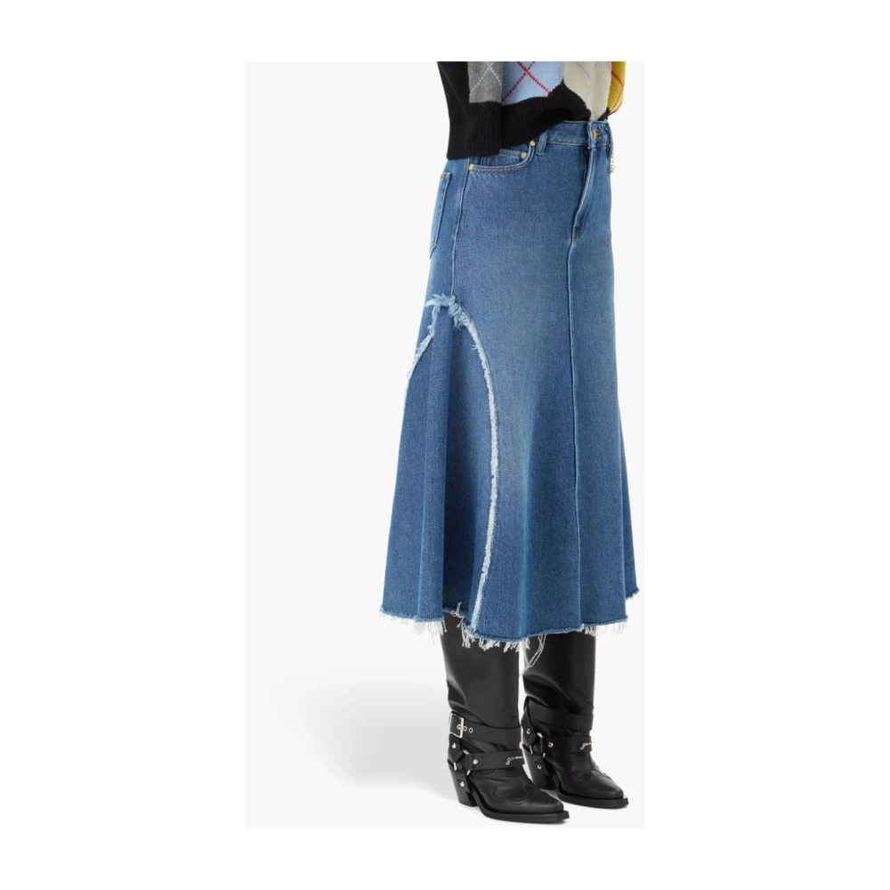 Ganni Zware Denim Rok Blue Dames