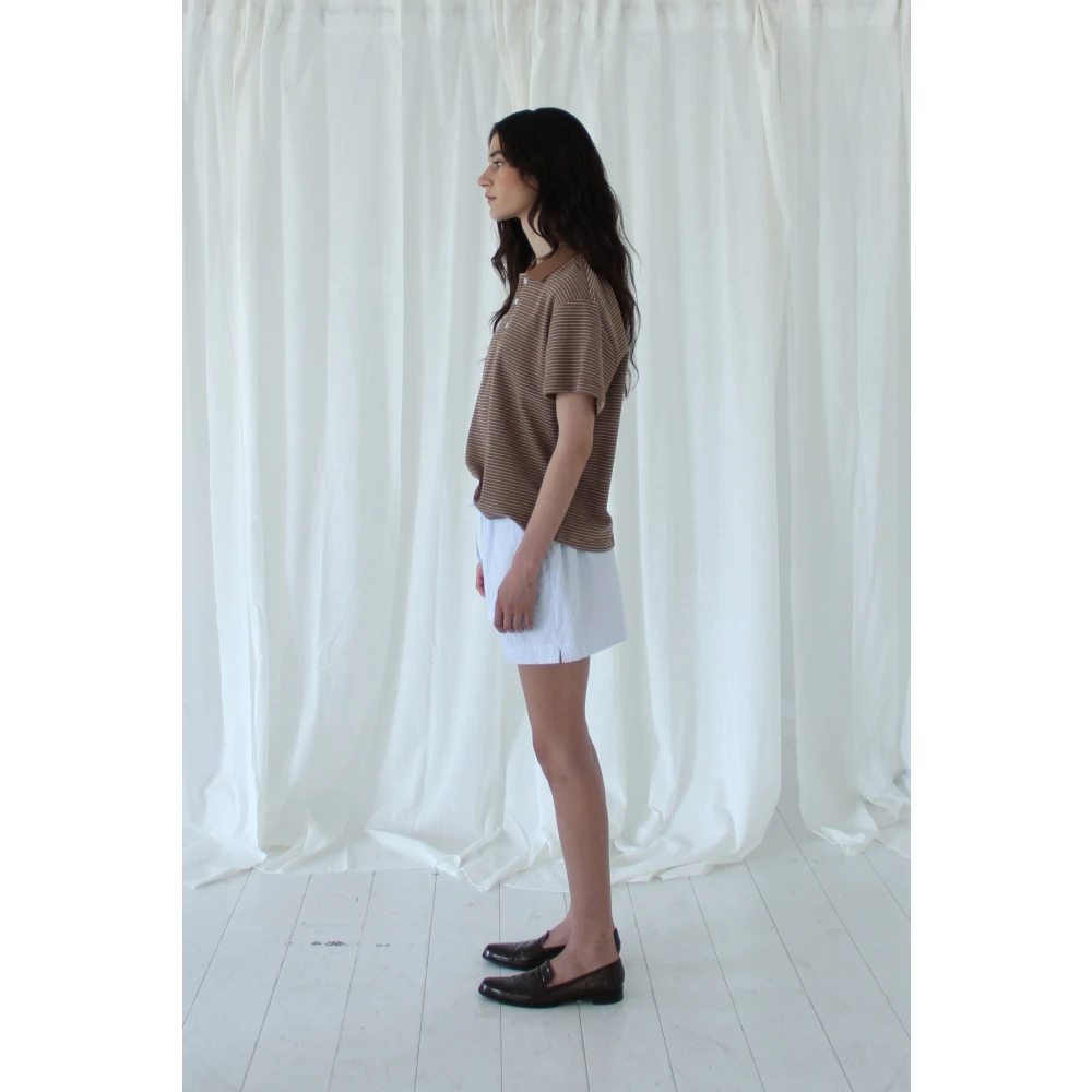 Designers Remix Sacha Polo Tee Brown Dames