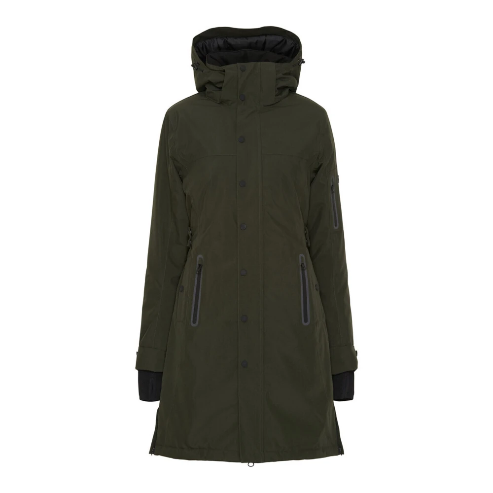 Notyz Women's Green Parkas, 4XL, Functional Jacket Deep Army