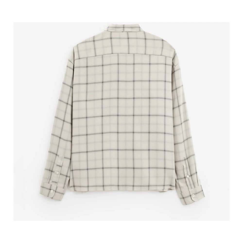 Stüssy Shadow Plaid Rayon Overhemd Beige Heren