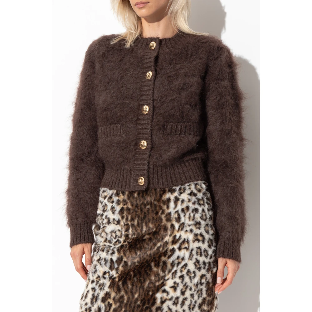 alexander mcqueen Cardigan met logo Brown Dames