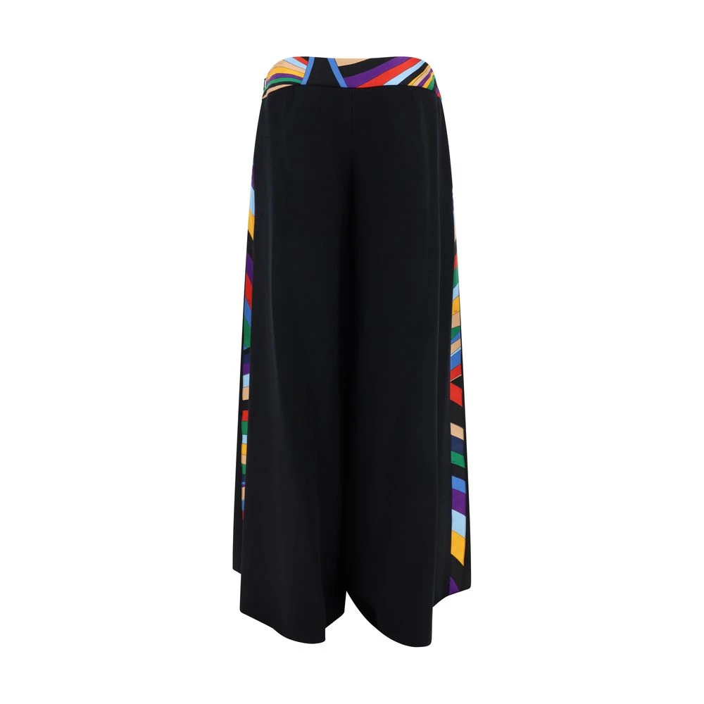 EMILIO PUCCI Wijde Palazzo Broek met Iris Patroon Multicolor Dames