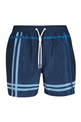Korta shorts, Blått motiv badkläder