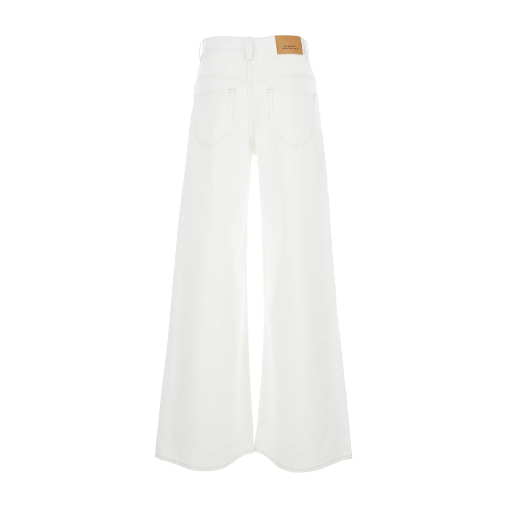 Isabel marant Citroen Witte Wide Leg Jeans White Dames