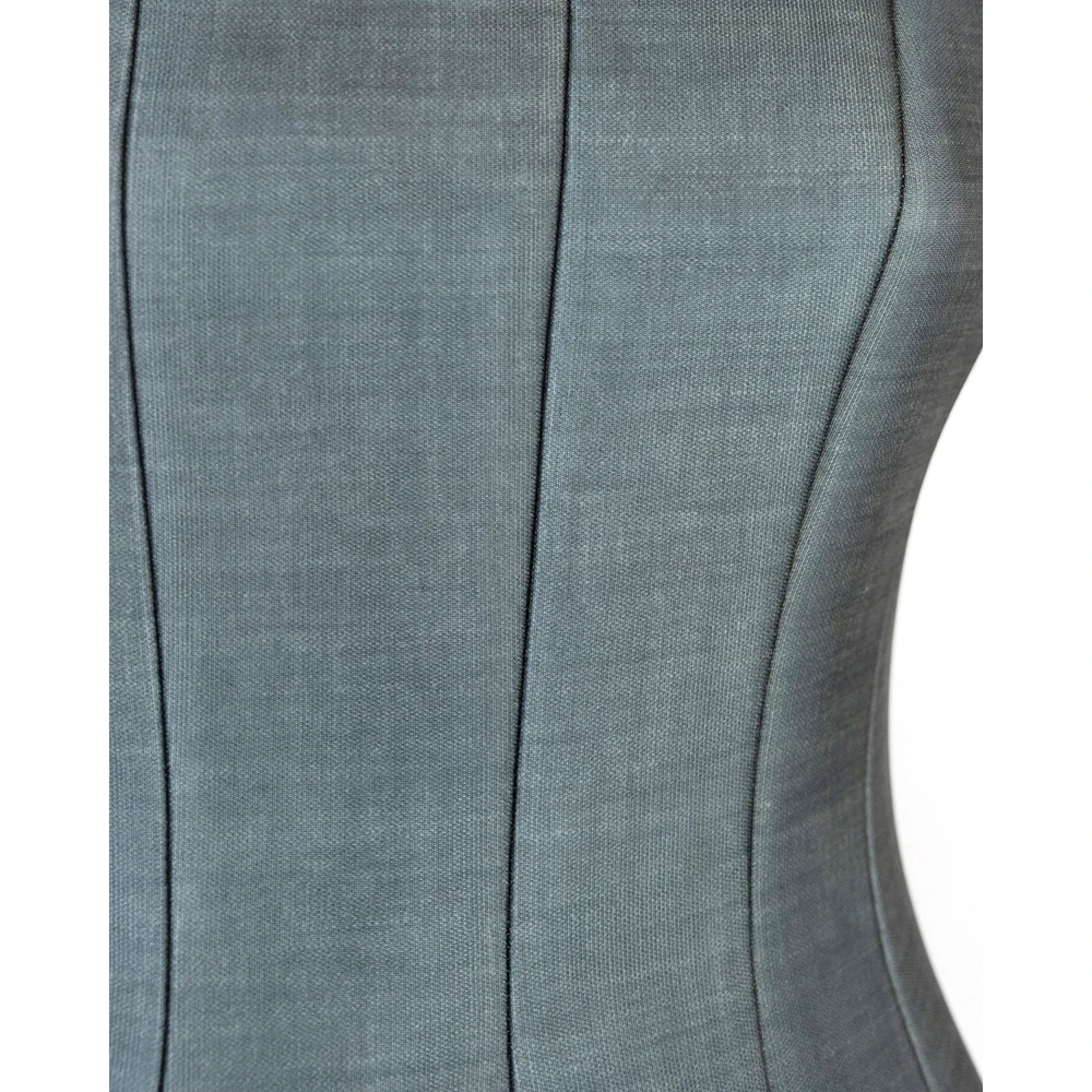 Philosophy di Lorenzo Serafini Grijze Jurk met Verticale Snit Gray Dames