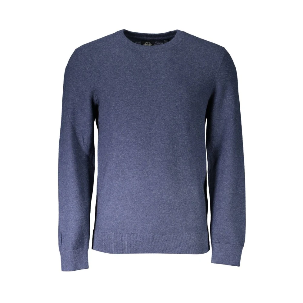 Dockers Blauwe Katoenen Trui Ronde Hals Logo Blue Heren