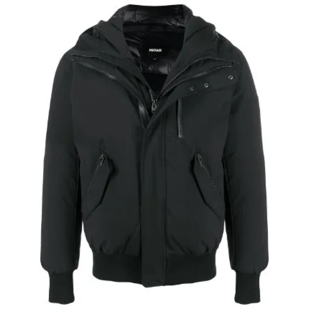 Mackage Donsgevulde Hoodie met Italiaanse Kraag Black Heren