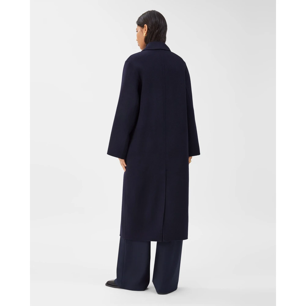 IVY OAK Oversized Wollen Jas in Marineblauw Blue Dames