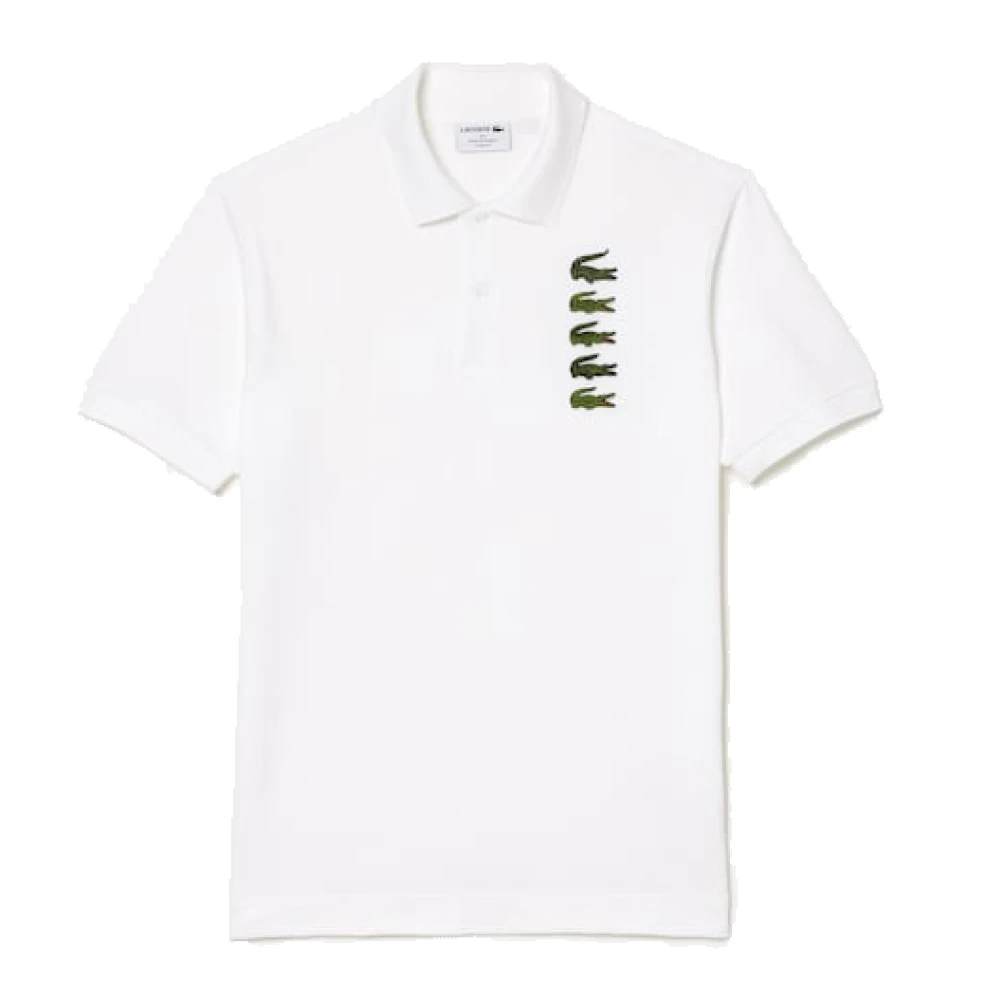Lacoste Krokodil Insignia Polo Shirt White Heren