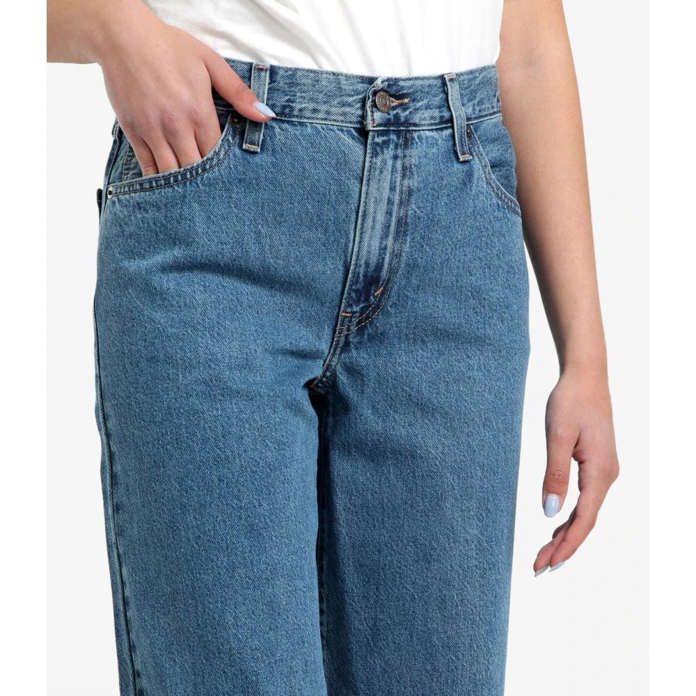 Levi's Wijde pasvorm jeans met middelhoge taille en rechte pijpen Blue Dames