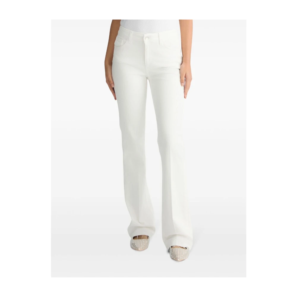 Liu Jo Witte Jeans met Studded Logo Detail White Dames
