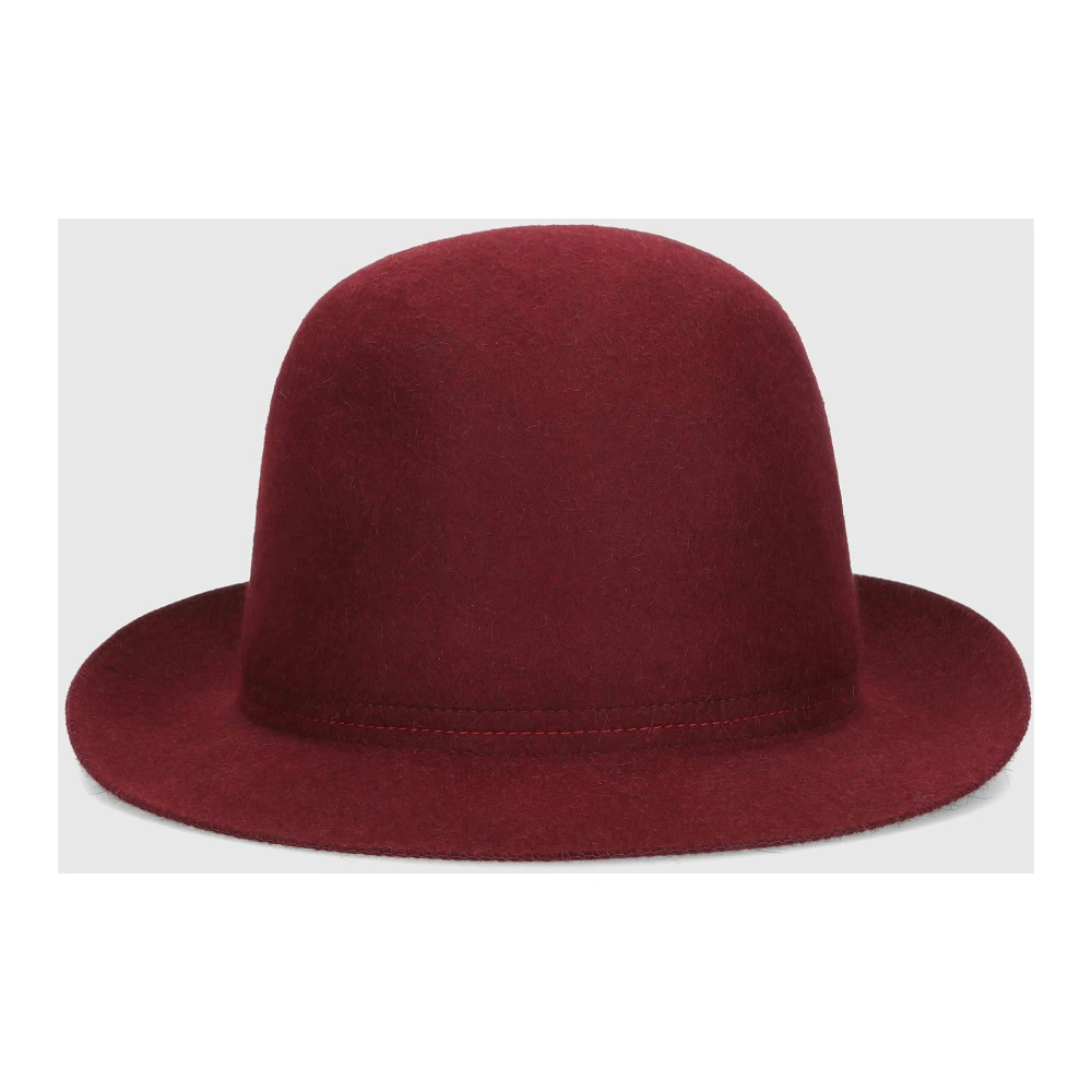 Borsalino Retro-geïnspireerde vilten hoed met medium rand Red Heren