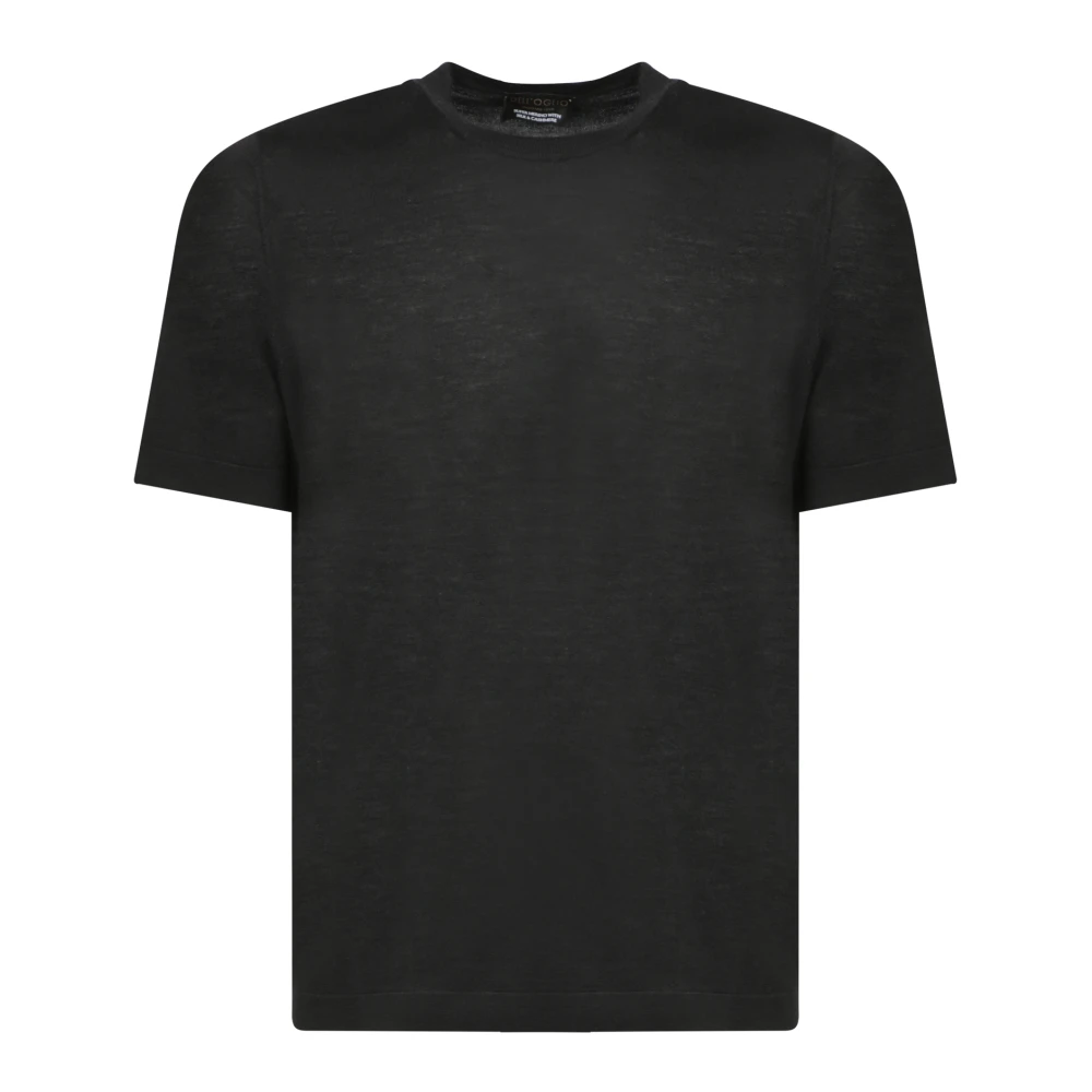 Dell'oglio Zwarte T-shirt voor mannen Black Heren
