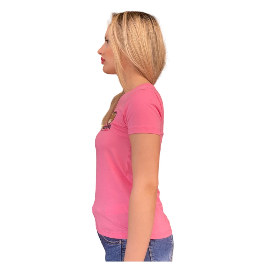 Moschino Casual Katoenen T-shirt Pink Dames