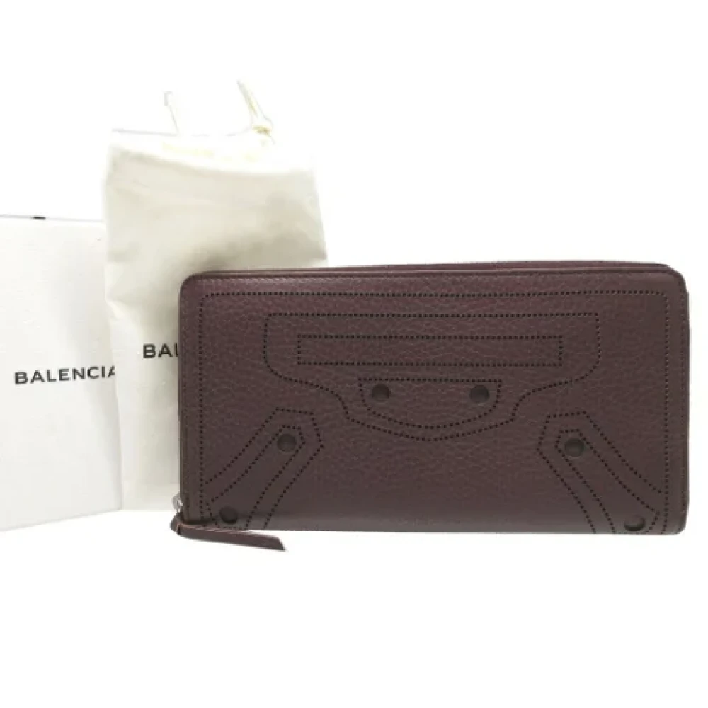 Balenciaga Vintage Pre-owned Leather wallets Brown Dames