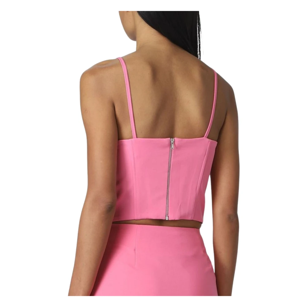 Cycle Roze Bustier Top met Metalen Logo Pink Dames