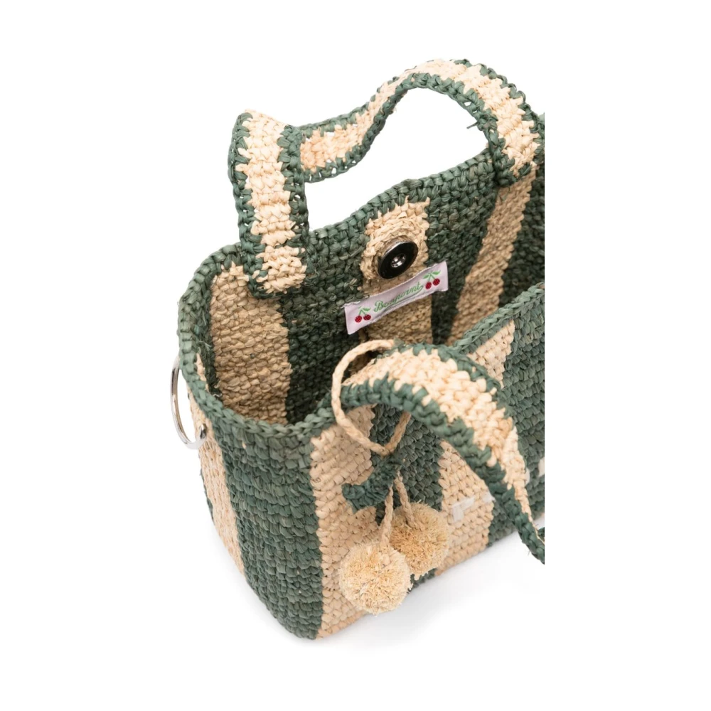 Bonpoint Groene Raffia Tote Tas Green Dames