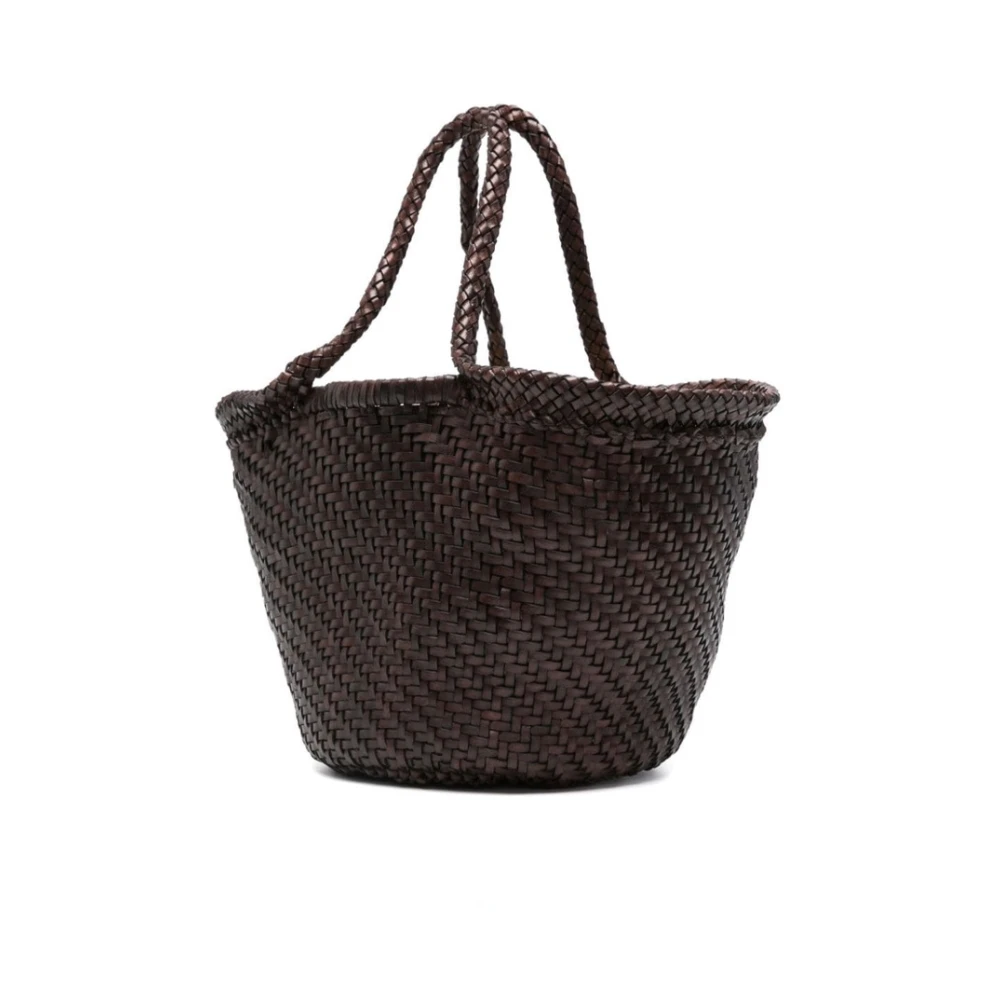 Dragon Diffusion Bruin Leren Mand Weefsel Tote Tas Brown Dames