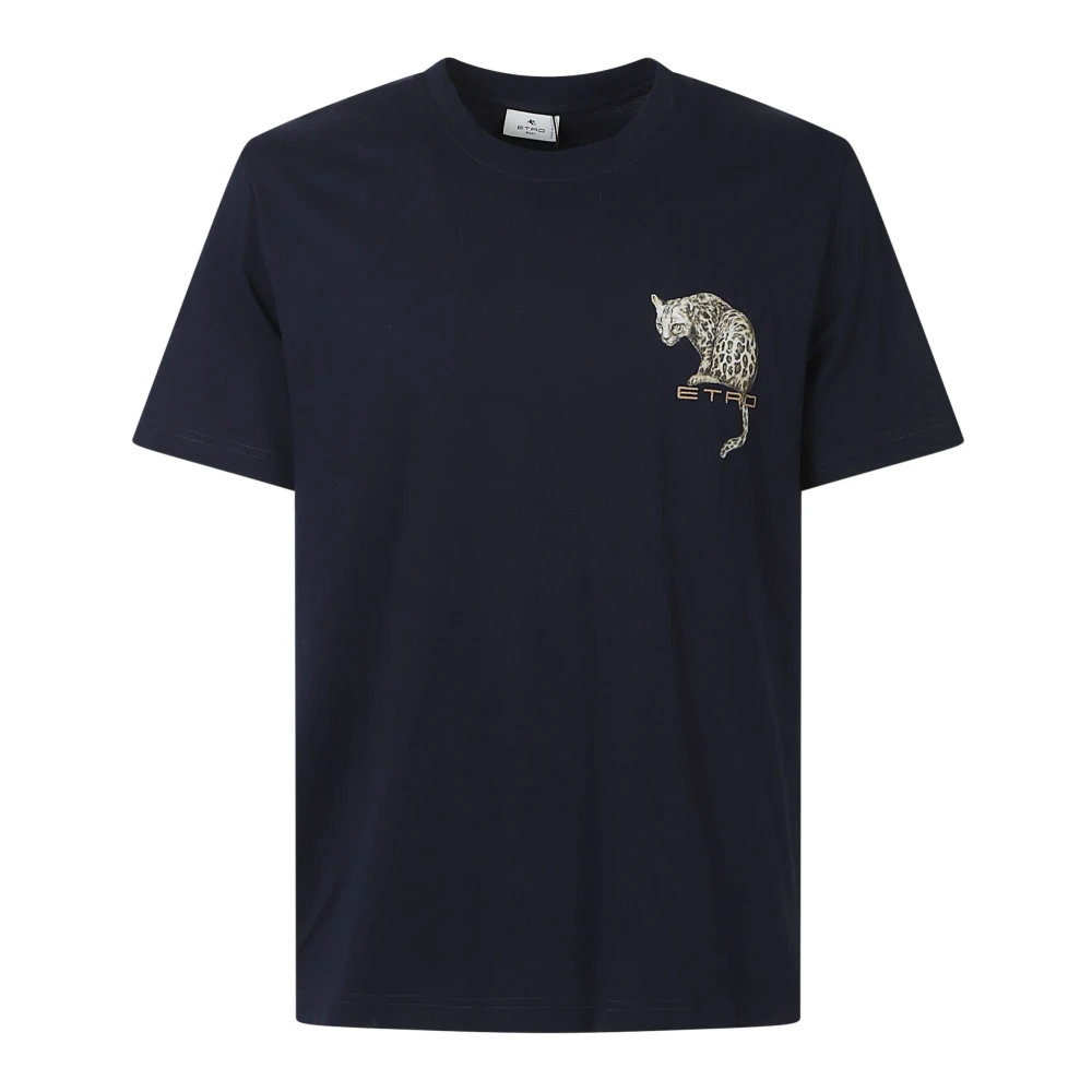 Etro Homme Bleu Tops, Taille: M T-Shirt Roma