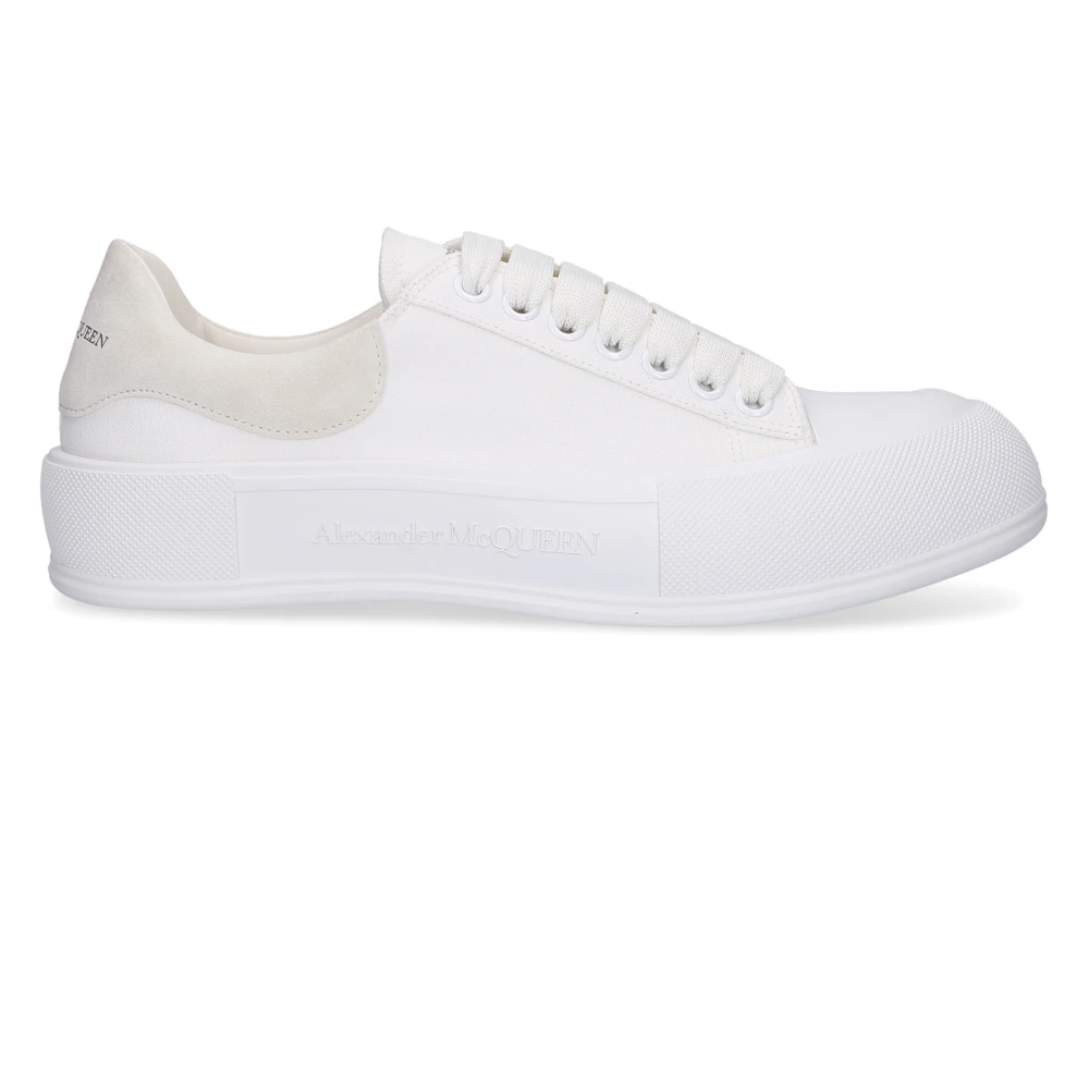 Alexander McQueen Deck Plimsoll Sneaker Cover White, Herr