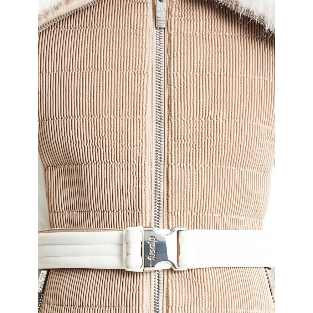 Fusalp Ski Jas Gitu Couture Stijl Beige Dames