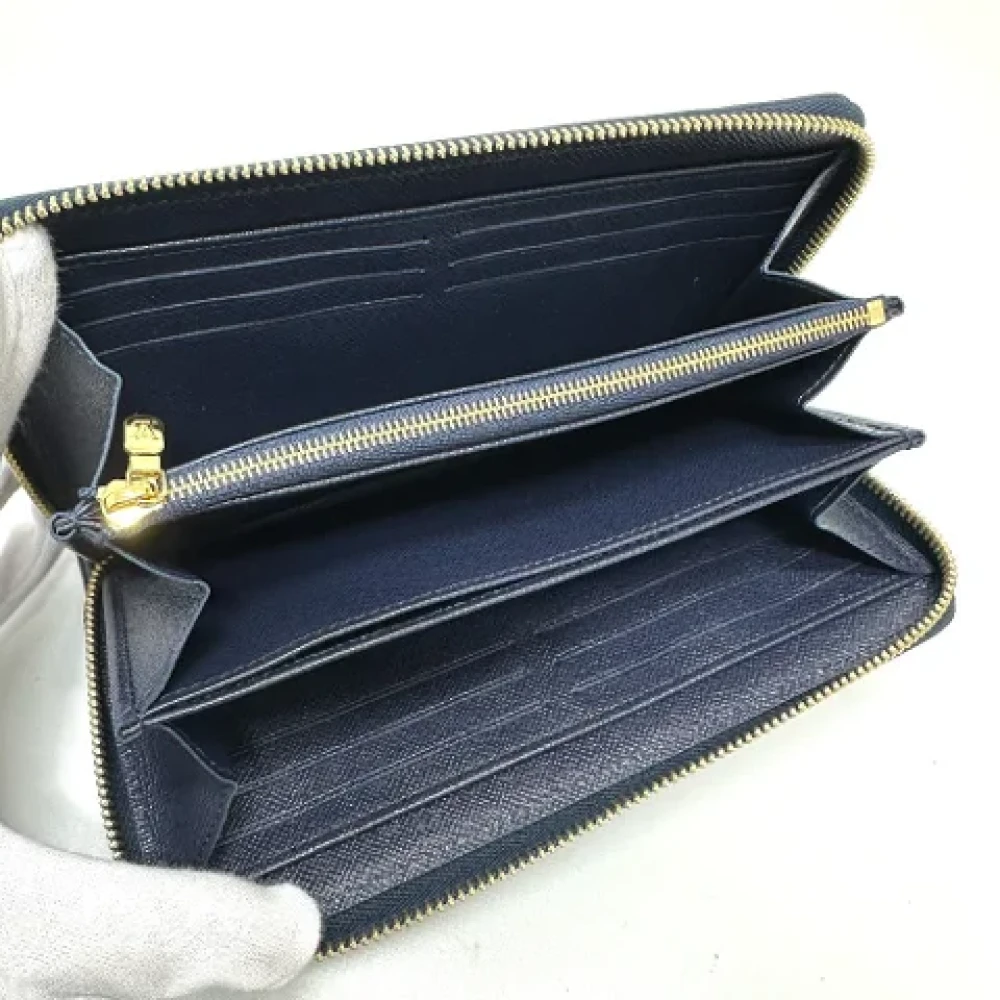 Louis Vuitton Vintage Pre-owned Fabric wallets Blue Dames