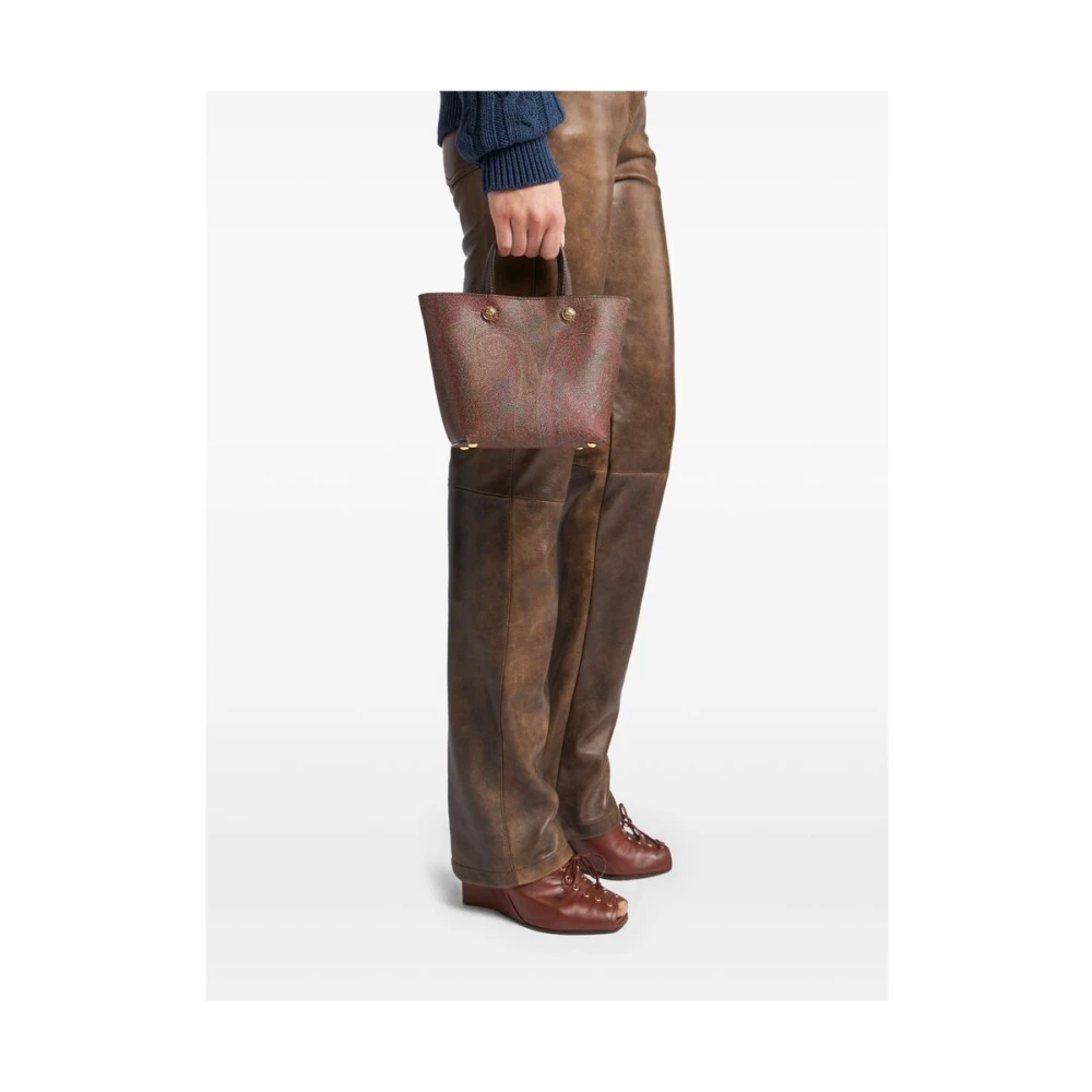 ETRO Bruine Leren Handtas met Handvatten Brown Dames