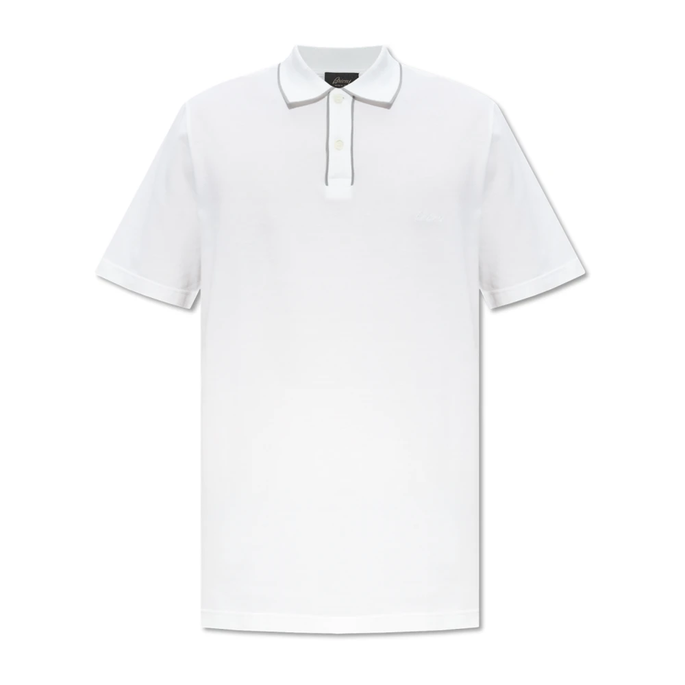 Brioni Katoenen polo White Heren