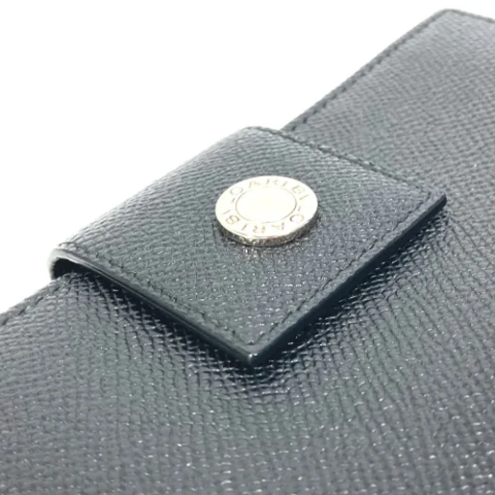 Bvlgari Vintage Pre-owned Leather wallets Black Heren