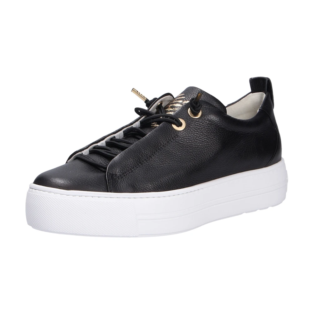Paul Leren Vetersneaker voor Dames Dames Schoenen Zwart