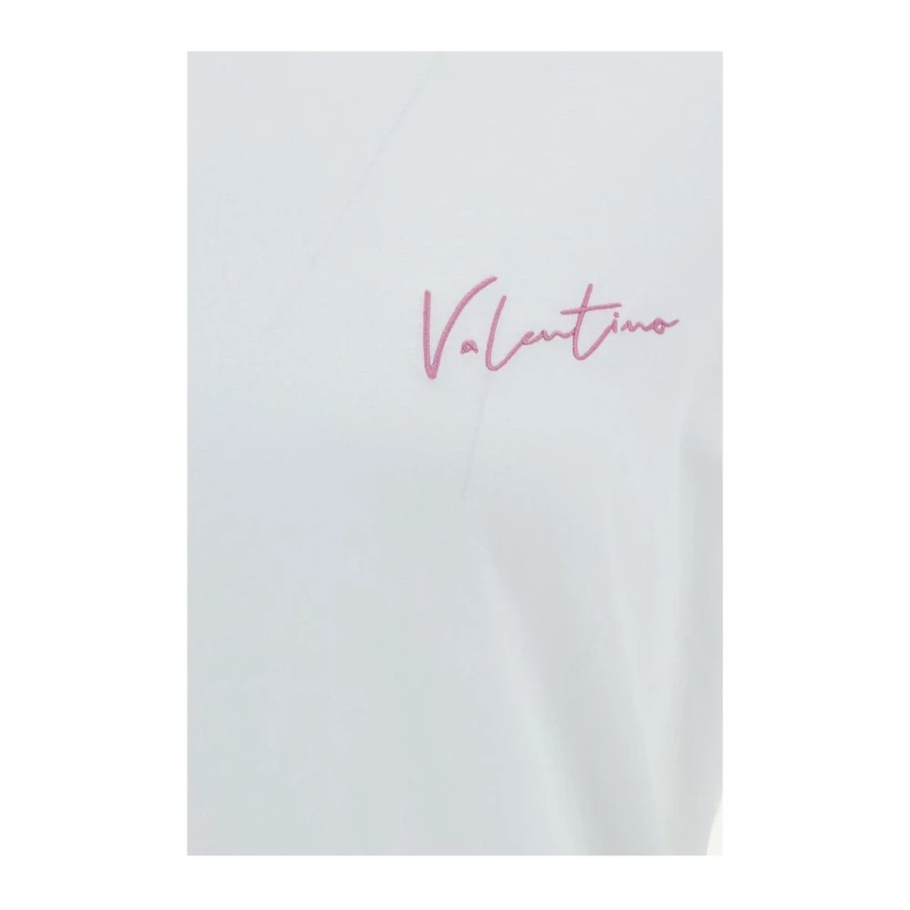 Valentino Monogram Crew Neck Katoenen T-Shirt White Heren