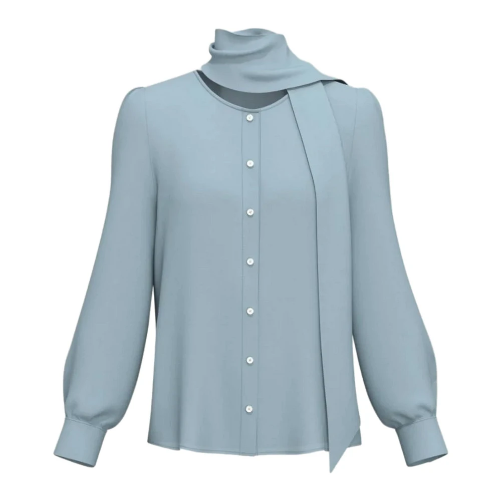 Emme DI Marella Blouse en overhemden 100% samenstelling Blue Dames