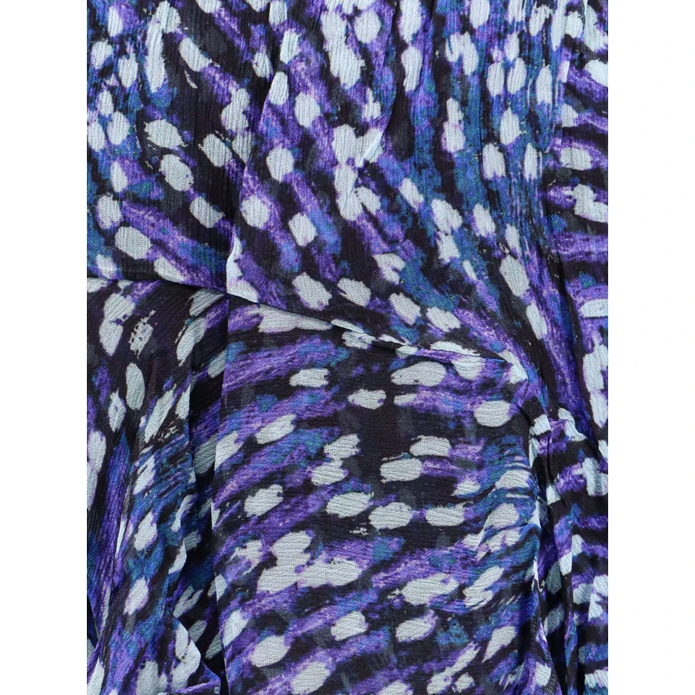 Isabel Marant Étoile Viscose Shorts met Multicolor Print Blue Dames