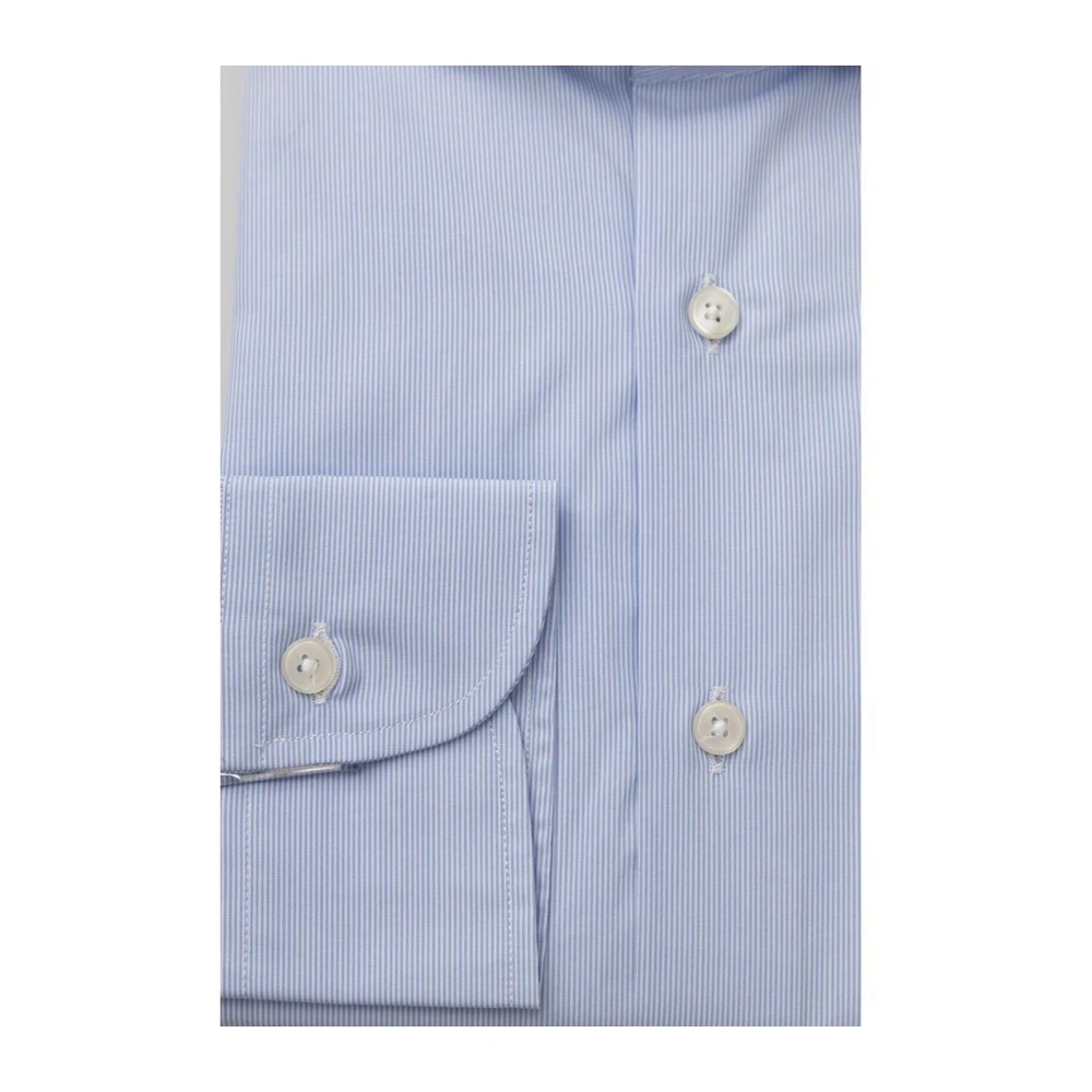 Bagutta Gestreept overhemd met Franse kraag Blue Heren