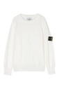 witte-sweater-met-logo-mouw
