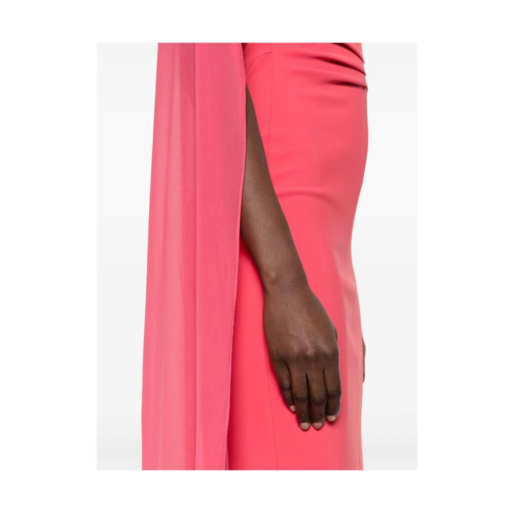 Chiara Boni Framboosroze Cape Mouwloze Jurk Pink Dames