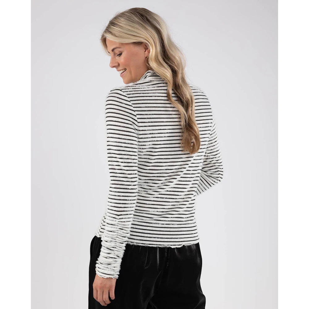 Nukus Gestreepte Top Fw240118 Black Dames